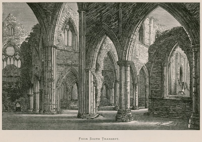 Tintern Abbey, vanuit het zuidelijke transept door Alexander Francis Lydon