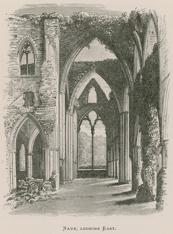 Tintern Abbey, schip, kijkend naar het oosten door Alexander Francis Lydon