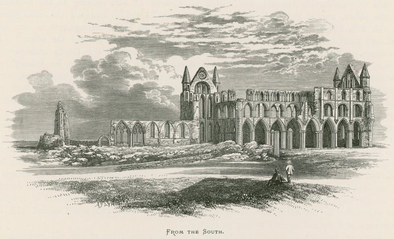 Whitby Abbey, vanuit het zuiden door Alexander Francis Lydon