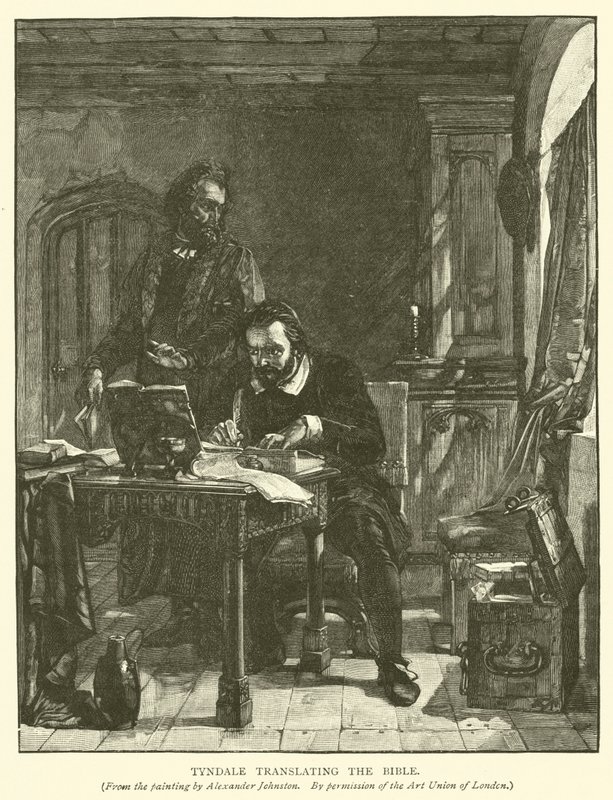 Tyndale vertaalt de Bijbel door Alexander after Johnston