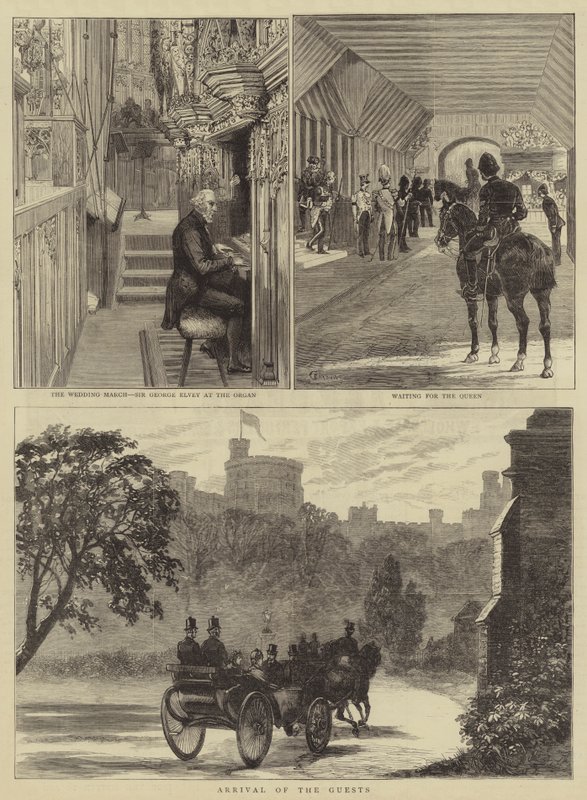 Het koninklijk huwelijk in Windsor door Alfred Chantrey Corbould