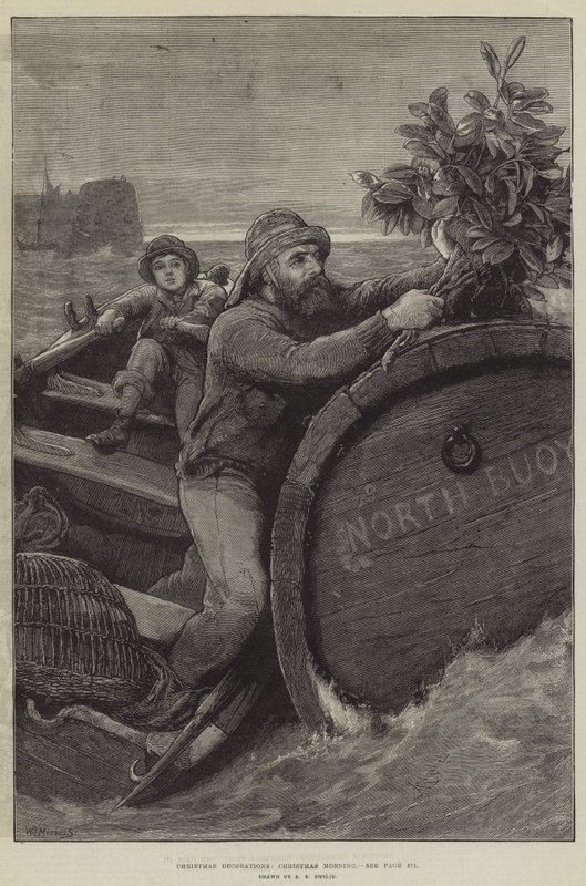 Kerstversieringen, Kerstochtend door Alfred Edward Emslie
