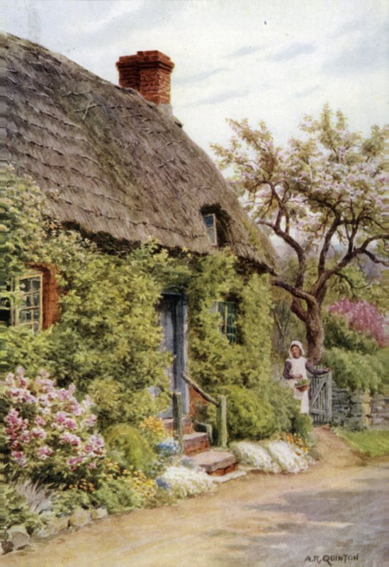 Cottage Door, Elmley Castle, Worcester door Alfred Robert Quinton