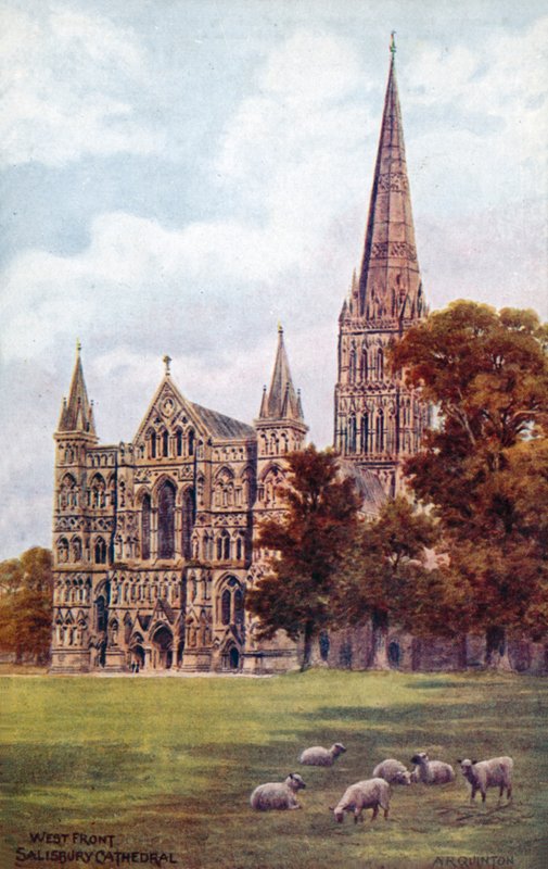 Salisbury Kathedraal, West front door Alfred Robert Quinton