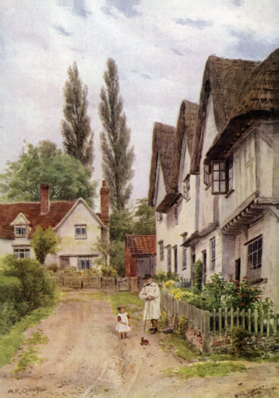 The Three Gables, Kersey, Suffolk door Alfred Robert Quinton