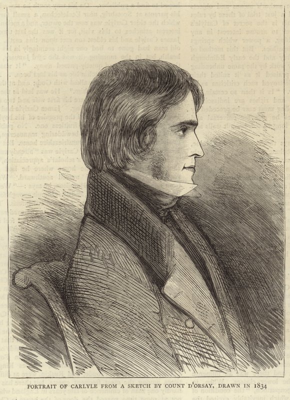 Portret van Thomas Carlyle door Alfred Comte d