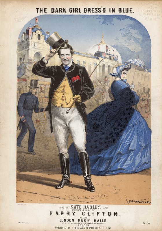 Het Donkere Meisje Gekleed in Blauw door Alfred Concanen