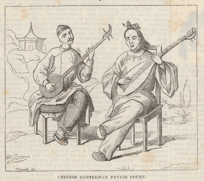 Chinese heren spelen hofspel door Alfred Crowquill