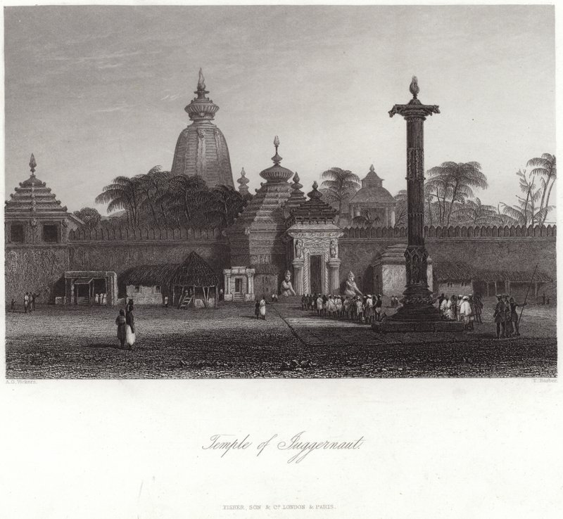 Jagannath Tempel in Puri door Alfred Gomersal Vickers