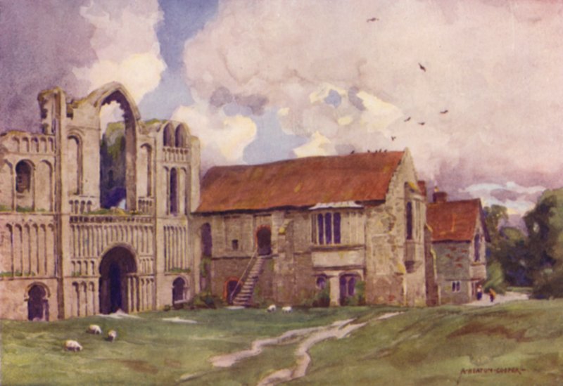 Castleacre Priory, Norfolk door Alfred Heaton Cooper