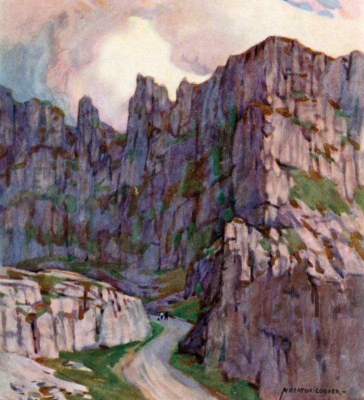 Cheddar Gorge door Alfred Heaton Cooper