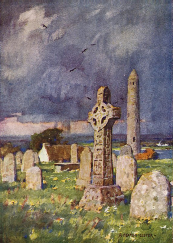 Clonmacnoise, County Roscommon door Alfred Heaton Cooper