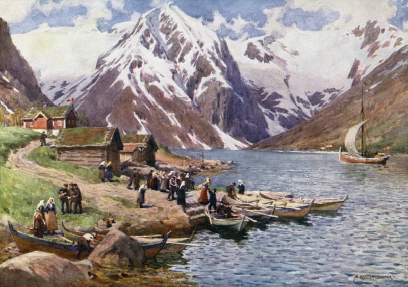 Esefjord, Een Bruiloft door Alfred Heaton Cooper
