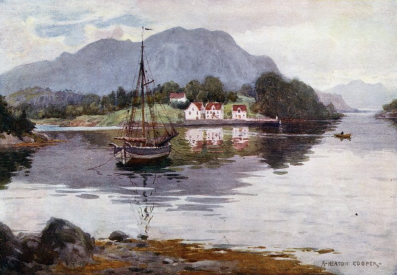 Godosund, Hardangerfjord door Alfred Heaton Cooper