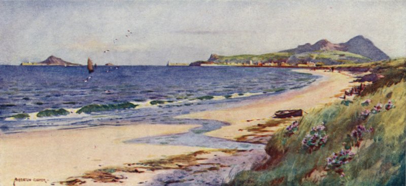 Hill of Howth en Irelands Eye door Alfred Heaton Cooper