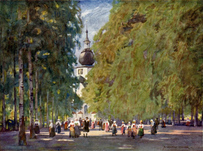 Leksand Kerk door Alfred Heaton Cooper