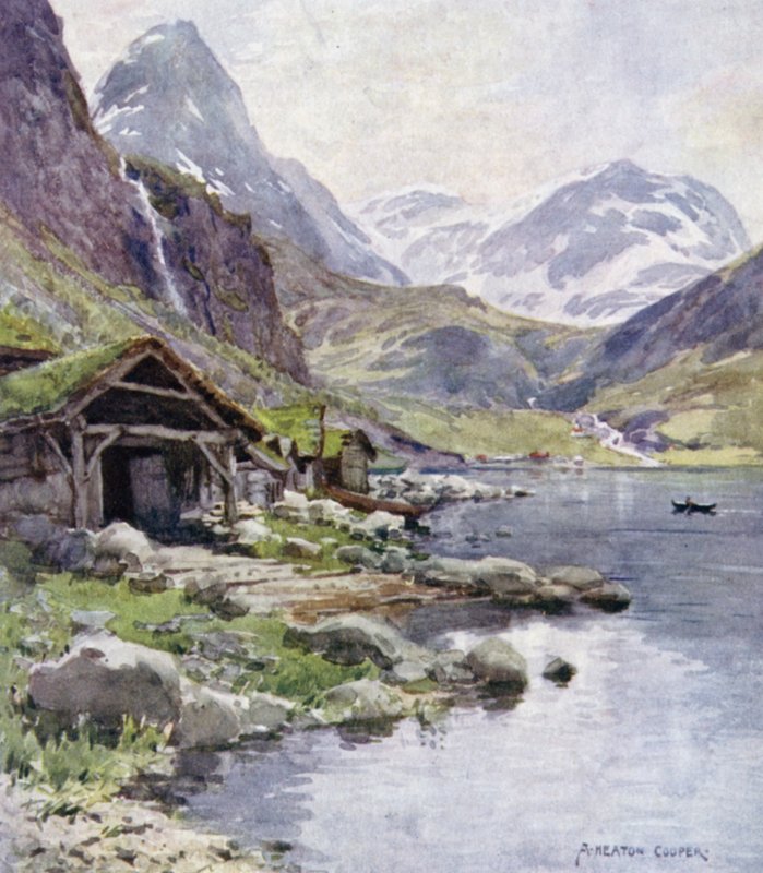 Meraak, Geirangerfjord door Alfred Heaton Cooper