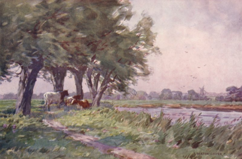 Middag op de Stour, Suffolk door Alfred Heaton Cooper