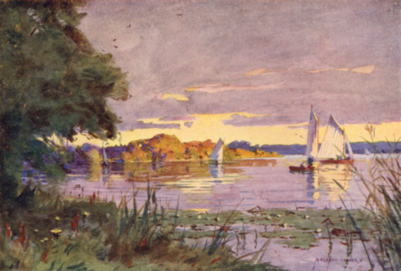 Oulton Broad, Suffolk door Alfred Heaton Cooper