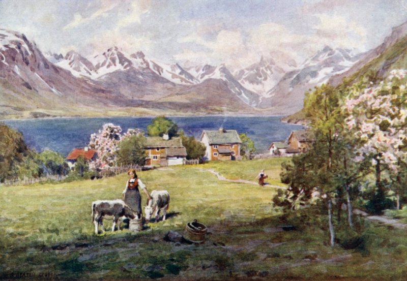 Romsdalfjord, vanaf Naes door Alfred Heaton Cooper