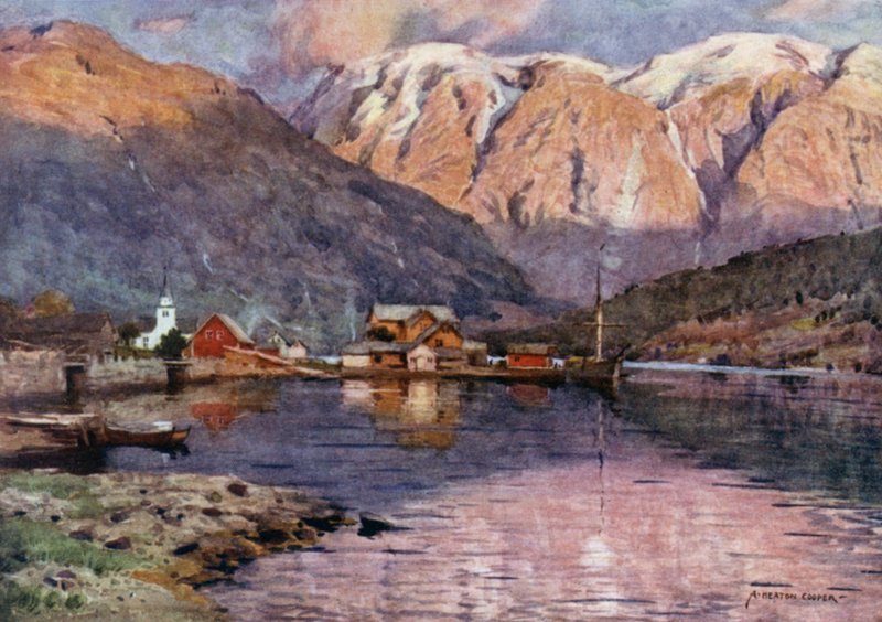 Ulvik, Hardangerfjord door Alfred Heaton Cooper