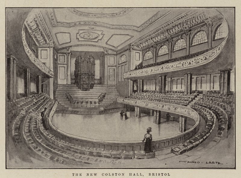 De Nieuwe Colston Hall, Bristol door Alfred Leete