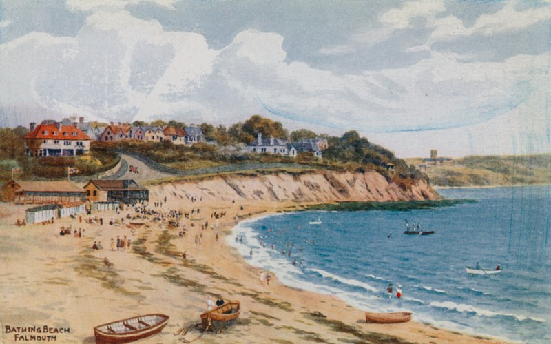 Strand om te baden, Falmouth door Alfred Robert Quinton