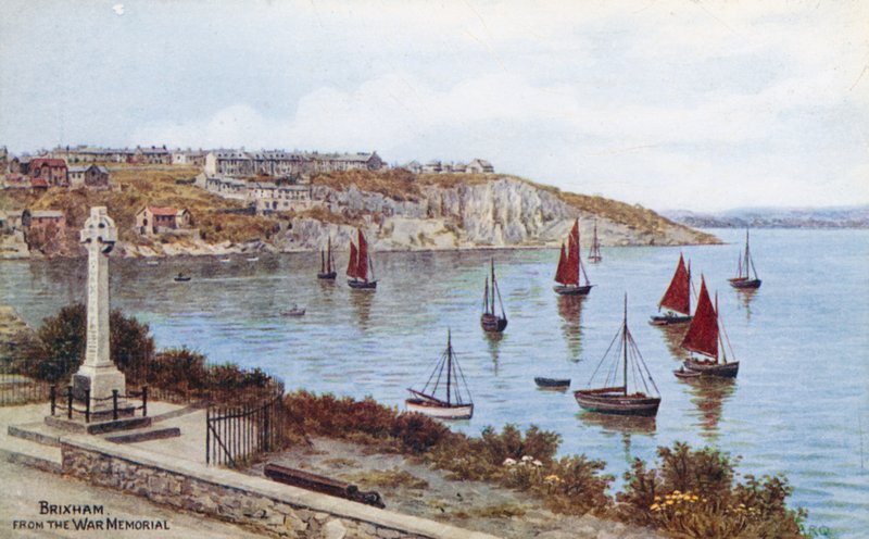 Brixham, vanaf het Oorlogsmonument door Alfred Robert Quinton