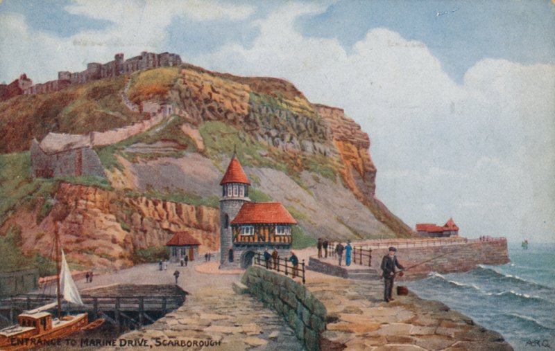 Ingang naar Marine Drive, Scarborough door Alfred Robert Quinton