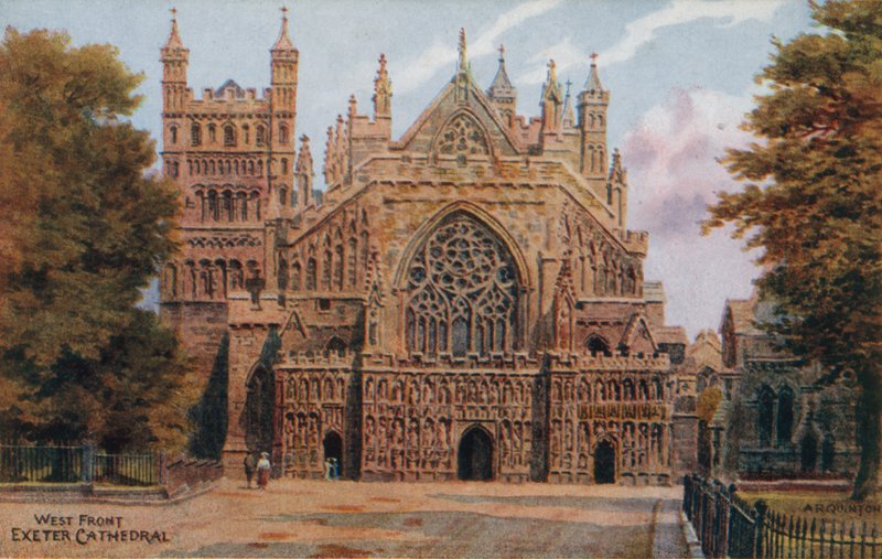 Exeter Kathedraal. Westelijke Voorzijde door Alfred Robert Quinton