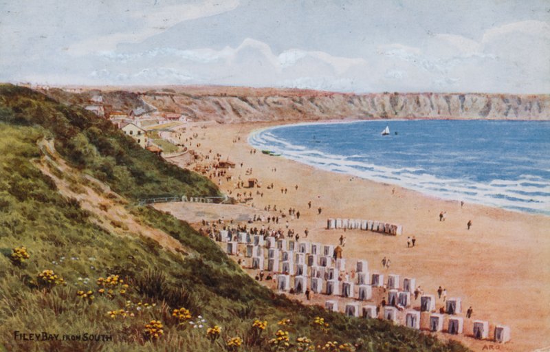 Filey Bay, vanuit het zuiden door Alfred Robert Quinton