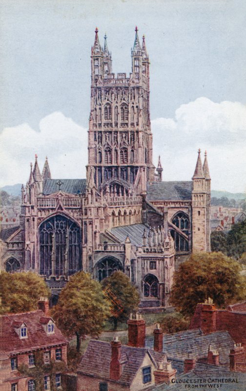 Kathedraal van Gloucester, vanuit het Westen door Alfred Robert Quinton