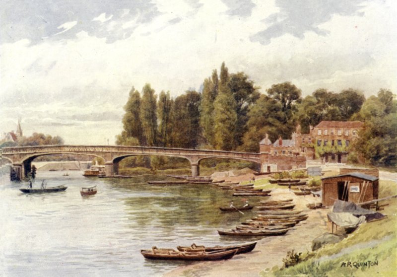 Hampton Brug door Alfred Robert Quinton