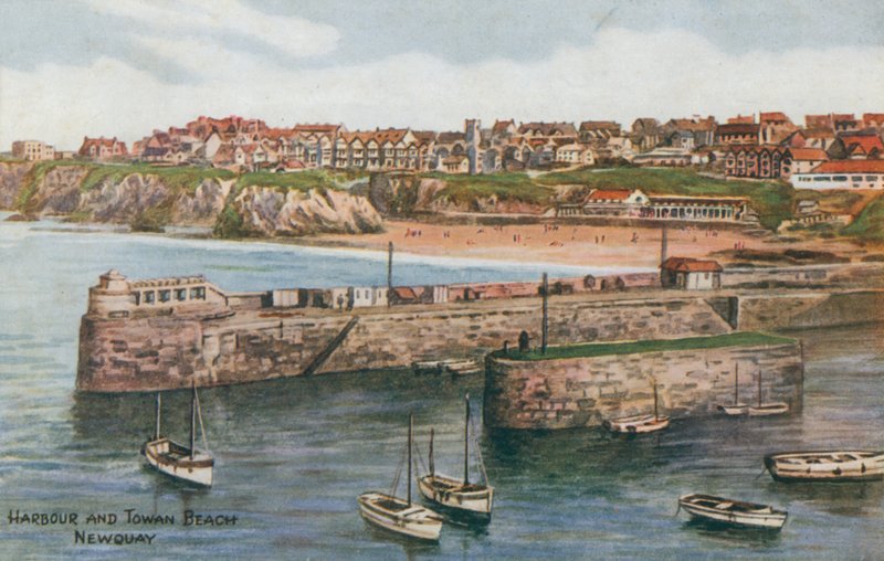 Haven en Towan Beach, Newquay door Alfred Robert Quinton