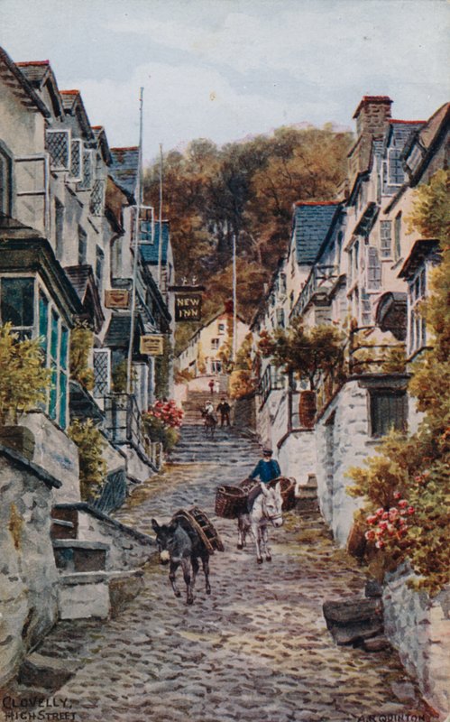 High Street, Clovelly door Alfred Robert Quinton