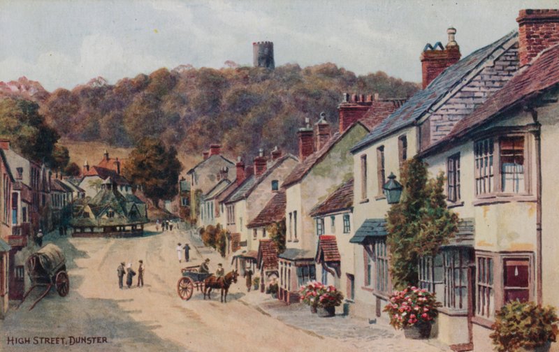 High Street, Dunster door Alfred Robert Quinton