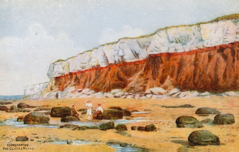 Hunstanton, De Kliffen en Rotsen door Alfred Robert Quinton