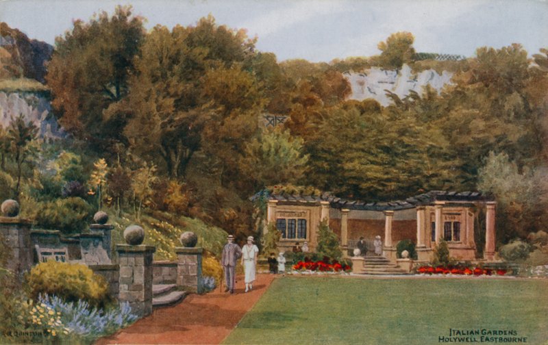 Italiaanse tuinen, Holywell, Eastbourne door Alfred Robert Quinton