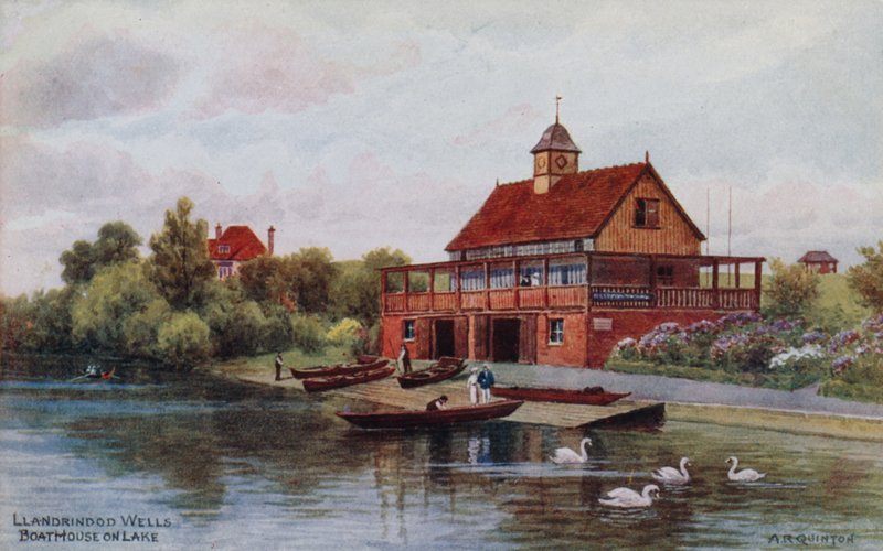 Llandrindod Wells, Boothuis aan het Meer door Alfred Robert Quinton