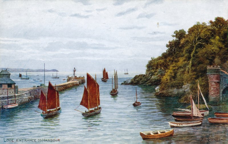 Looe, Ingang naar de Haven door Alfred Robert Quinton