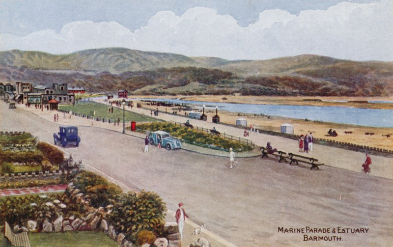Marine Parade en Estuarium, Barmouth door Alfred Robert Quinton