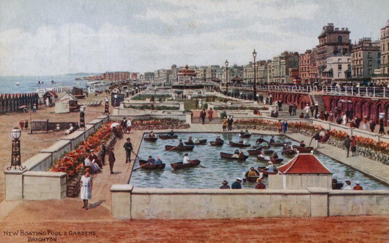 Nieuw Roeibassin en Tuinen, Brighton door Alfred Robert Quinton