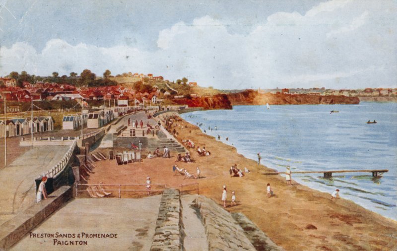 Preston Sands en Promenade, Paignton door Alfred Robert Quinton