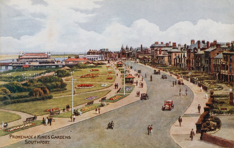 Promenade en Koningstuinen, Southport door Alfred Robert Quinton