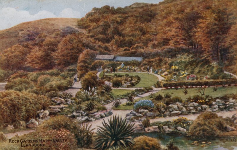 Rots tuinen, Happy Valley, Llandudno door Alfred Robert Quinton