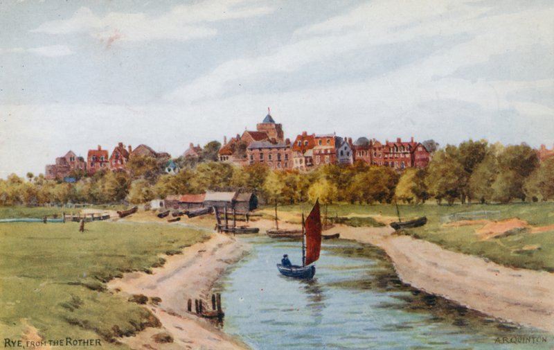 Rye, vanaf de Rother door Alfred Robert Quinton