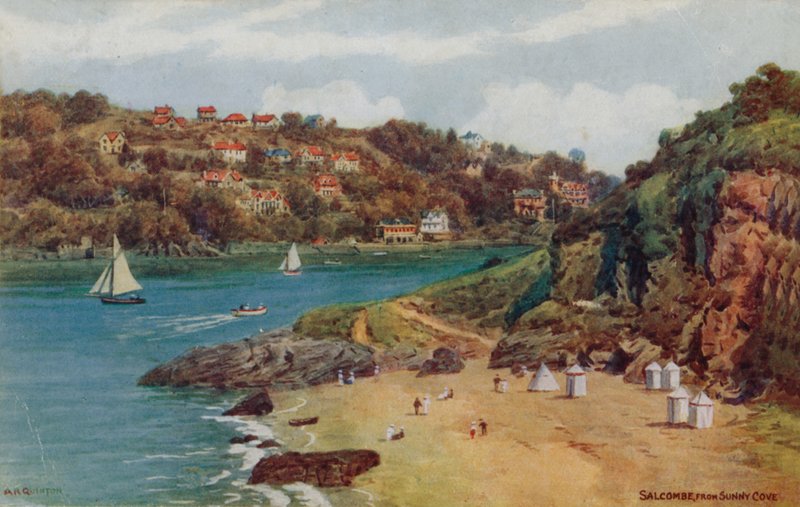 Salcombe, vanuit Sunny Cove door Alfred Robert Quinton