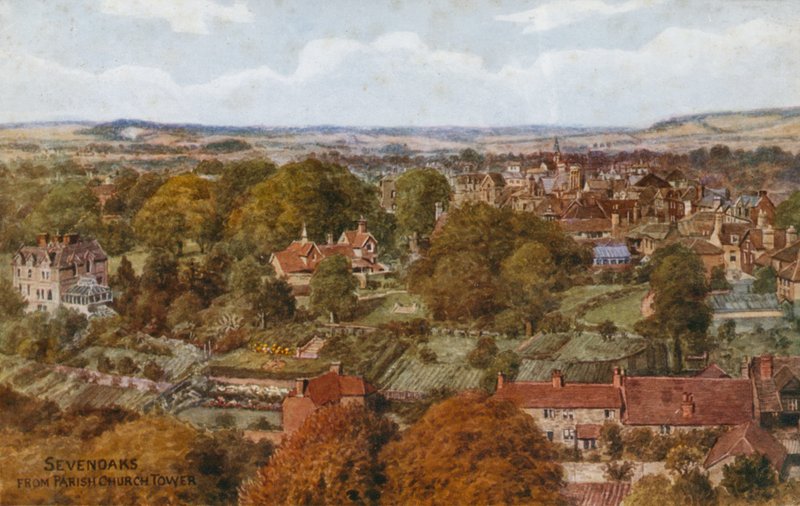 Sevenoaks vanaf de toren van de parochiekerk door Alfred Robert Quinton