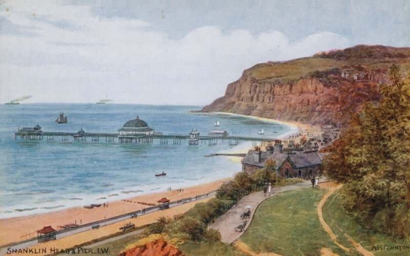 Shanklin Head en Pier, I W door Alfred Robert Quinton