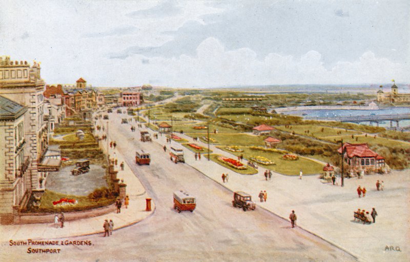 Zuid Promenade en Tuinen, Southport door Alfred Robert Quinton